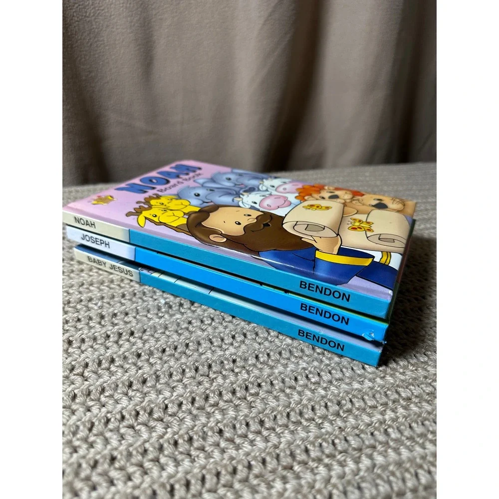 Bendon Bible Stories Board Book Set Noah Joseph Baby Jesus 3-Pack Kids Religious